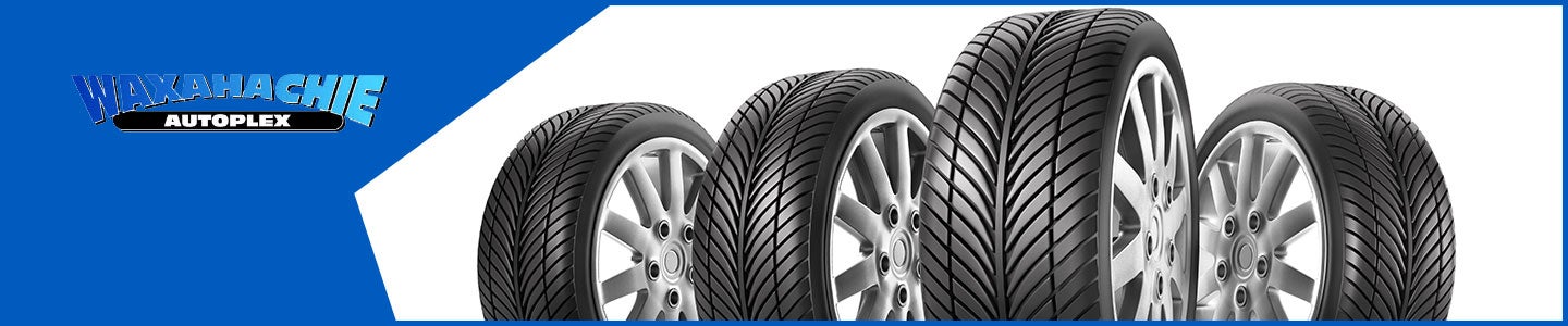 banner with Waxahachie Autoplex logo and tires